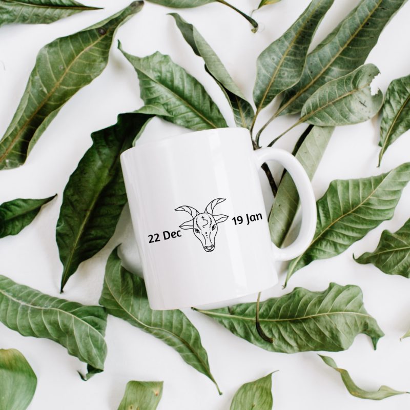 Unique Capricorn Mug - 22nd Dec To19th Jan Birthdays - 11oz White Ceramic Tea/Coffee Mug