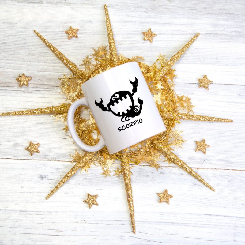 Unique Scorpio Mug - 23rd Oct To 21st Nov Birthdays - 11oz White Ceramic Tea/Coffee Mug