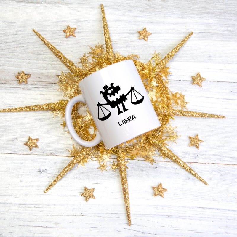 Unique Libra Mug - 23rd Sep To 22nd Oct Birthdays - 11oz White Ceramic Tea/Coffee Mug