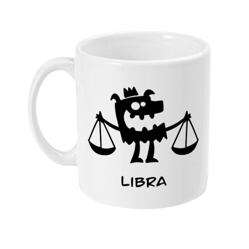 Unique Libra Mug - 23rd Sep To 22nd Oct Birthdays - 11oz White Ceramic Tea/Coffee Mug