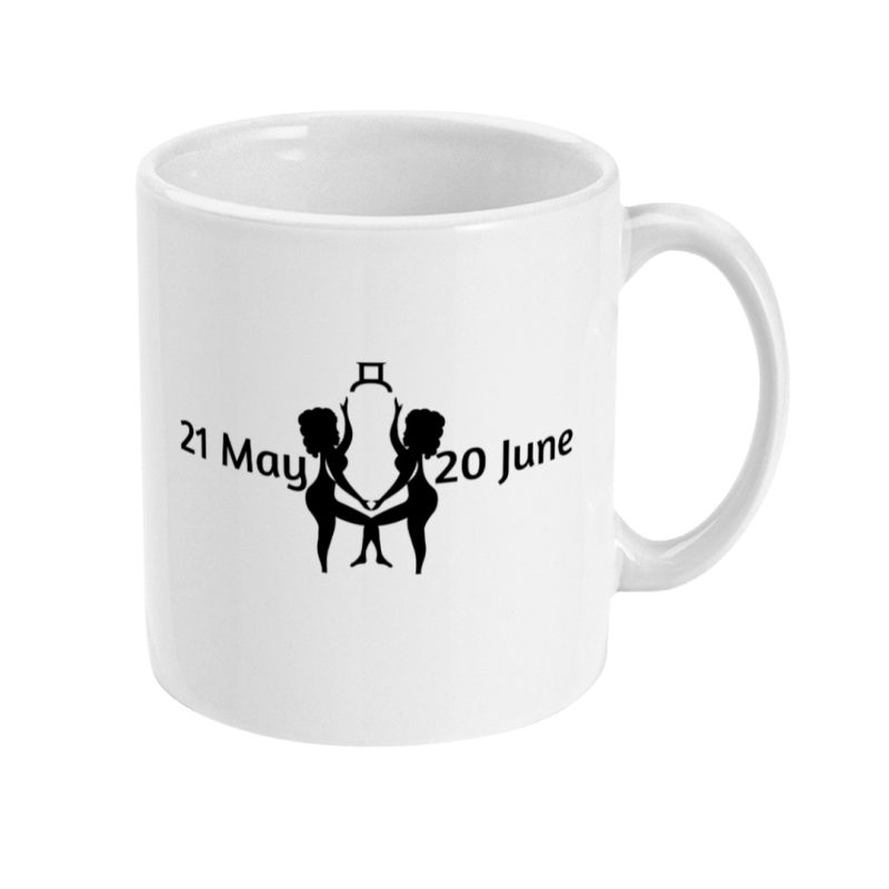 Unique Gemini Mug - 21st May To 20th June Birthdays - 11oz White Ceramic Tea/Coffee Mug