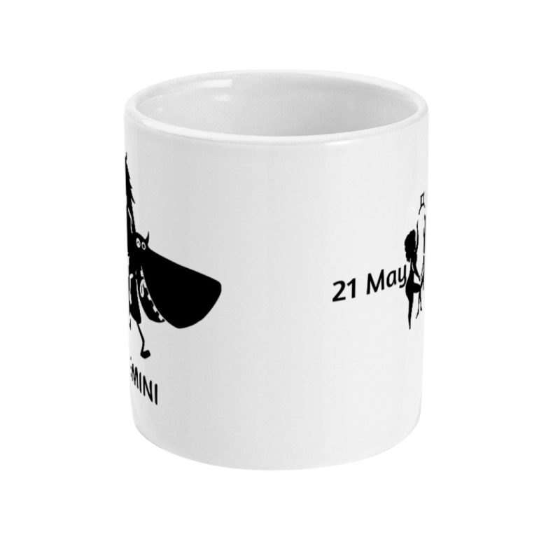 Unique Gemini Mug - 21st May To 20th June Birthdays - 11oz White Ceramic Tea/Coffee Mug