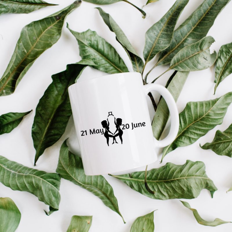 Unique Gemini Mug - 21st May To 20th June Birthdays - 11oz White Ceramic Tea/Coffee Mug