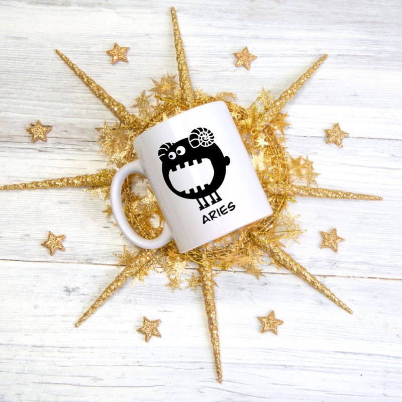 Unique Aries Mug - 21 Mar To 19th Apl Birthdays - 11oz White Ceramic Tea/Coffee Mug