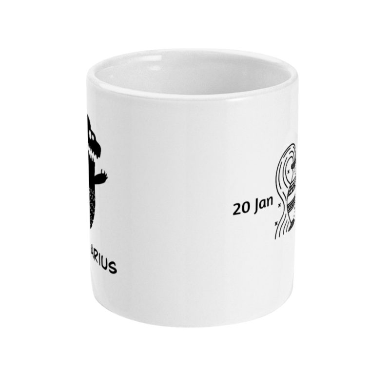 Unique Aquarius Mug - 20th Jan To 18th Feb Birthdays - 11oz Ceramic Tea/Coffee Mug