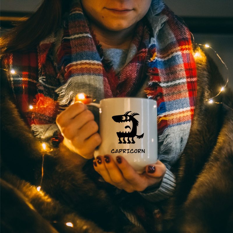 Unique Capricorn Mug - 22nd Dec To19th Jan Birthdays - 11oz White Ceramic Tea/Coffee Mug