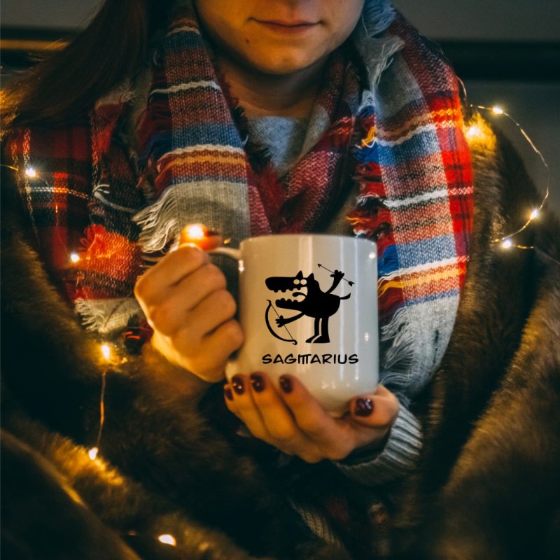 Unique Sagittarius Mug – 21st Nov To 21st Dec Birthdays – 11oz Ceramic Tea/Coffee Mug