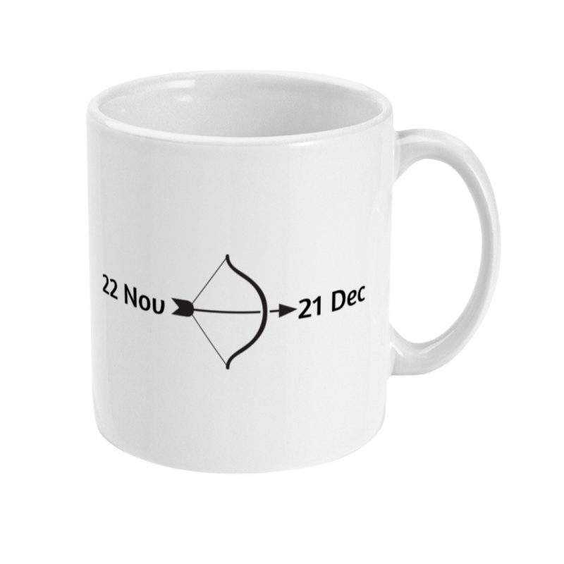 Unique Sagittarius Mug – 21st Nov To 21st Dec Birthdays – 11oz Ceramic Tea/Coffee Mug
