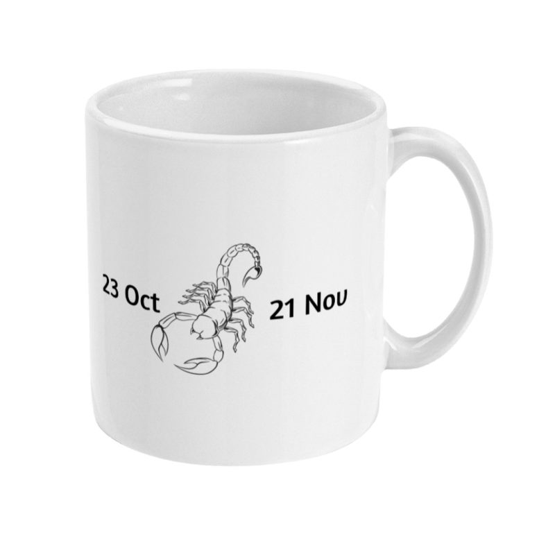 Unique Scorpio Mug - 23rd Oct To 21st Nov Birthdays - 11oz White Ceramic Tea/Coffee Mug