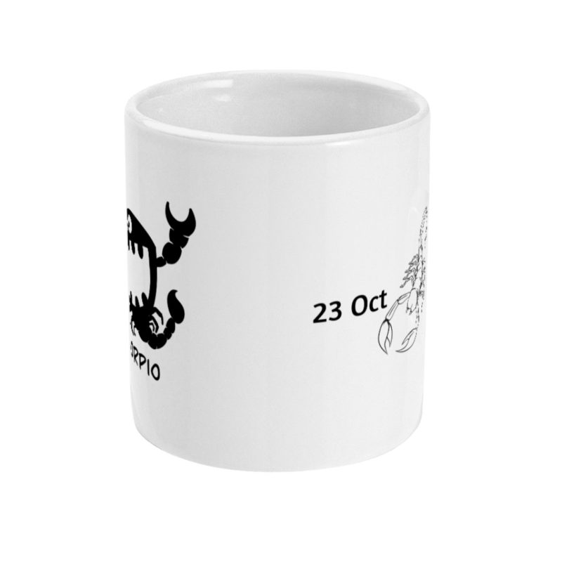 Unique Scorpio Mug - 23rd Oct To 21st Nov Birthdays - 11oz White Ceramic Tea/Coffee Mug