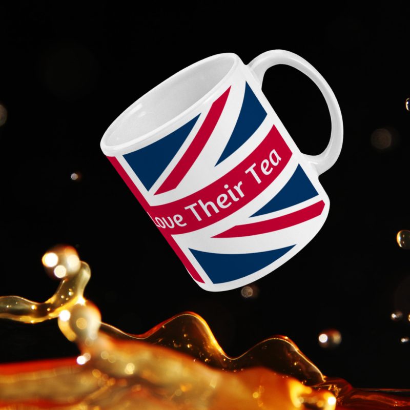 'Brits Like Me Love Their Tea' - Union Jack Mug - Unique Gift - 11oz White Ceramic Tea/Coffee Mug