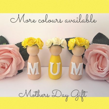 Personalised Wooden Peg Dolls, Mum Gift, Mothers Day Gift