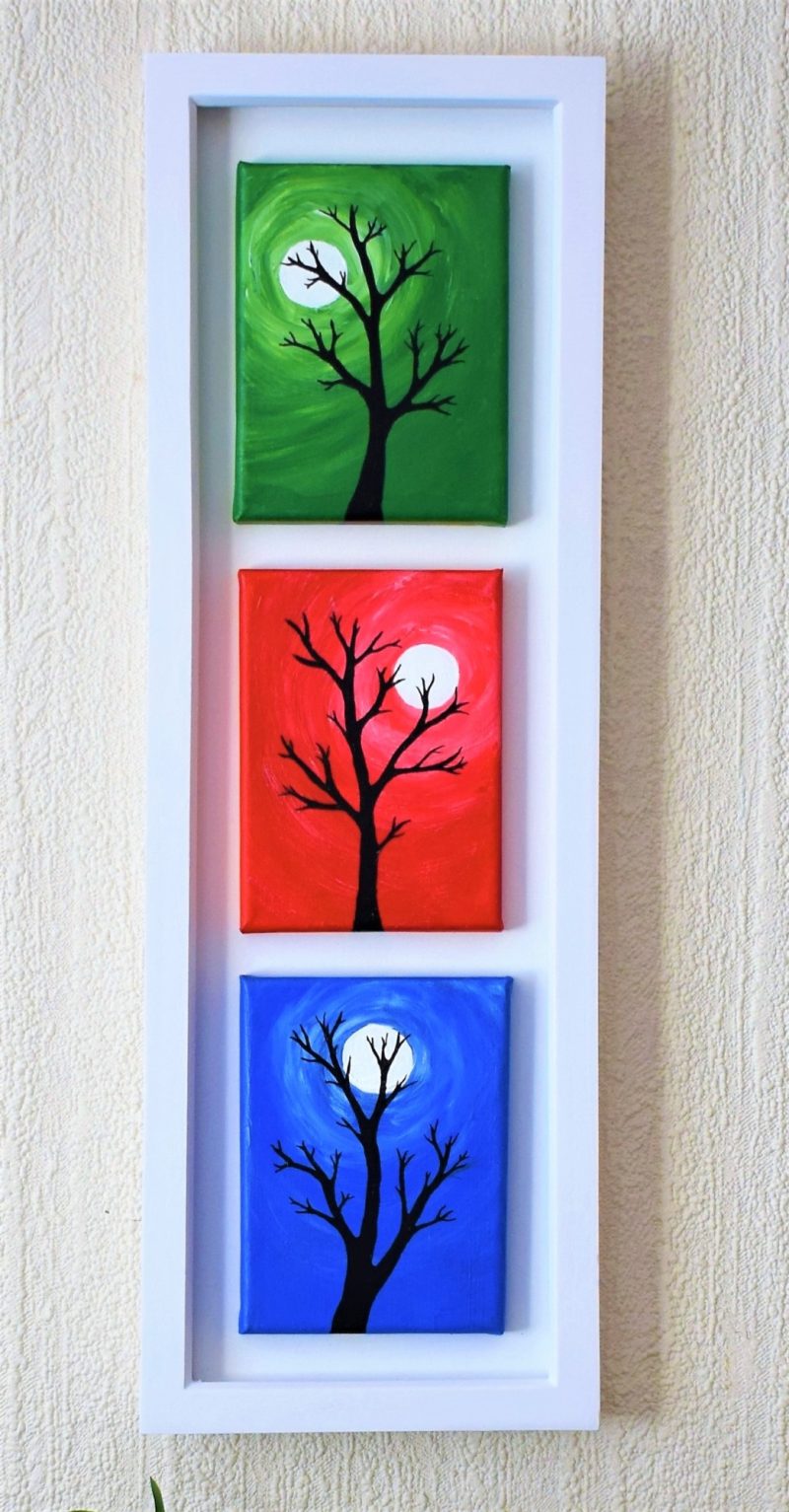 We Three Trees (Tree Trio) | Original Acrylic Abstract Painting