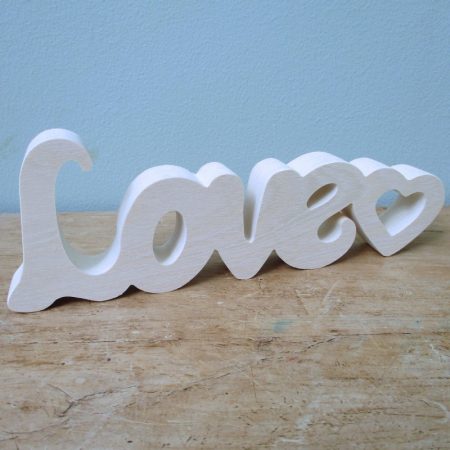 Chunky Freestanding Wooden Love Sign