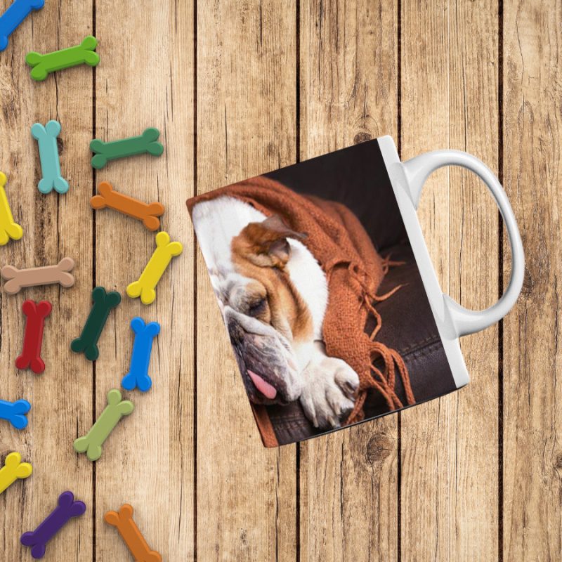 'Keep Calm We're British' Unique Bulldog Mug – 11oz White Ceramic Tea/Coffee Mug.