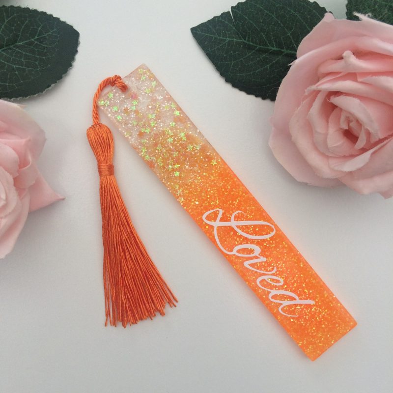 Personalised resin stars bookmark, resin glitter bookmark, resin bookmark gift, book lover gift,