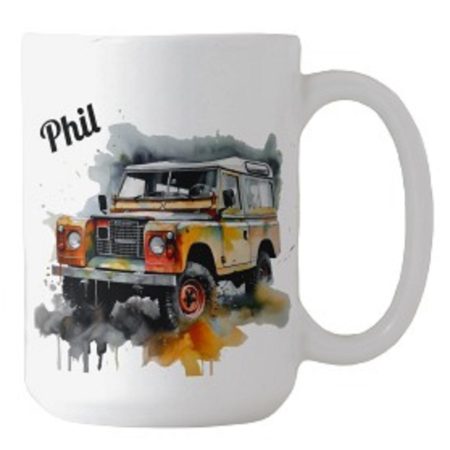 Personalised Classic Land-Rover Mug - Unique Design