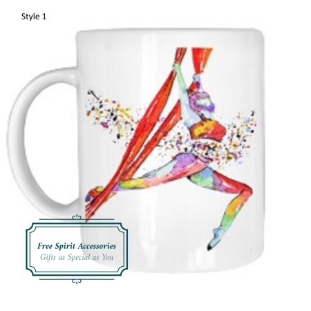 Rainbow Aerial Gymnastics Mugs: Beautiful, Durable Ceramic Coffee Mugs