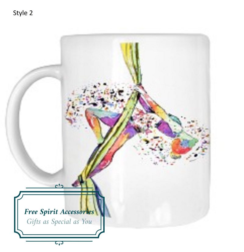 Rainbow Aerial Gymnastics Mugs: Beautiful, Durable Ceramic Coffee Mugs