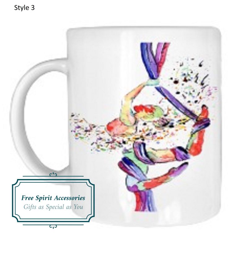 Rainbow Aerial Gymnastics Mugs: Beautiful, Durable Ceramic Coffee Mugs