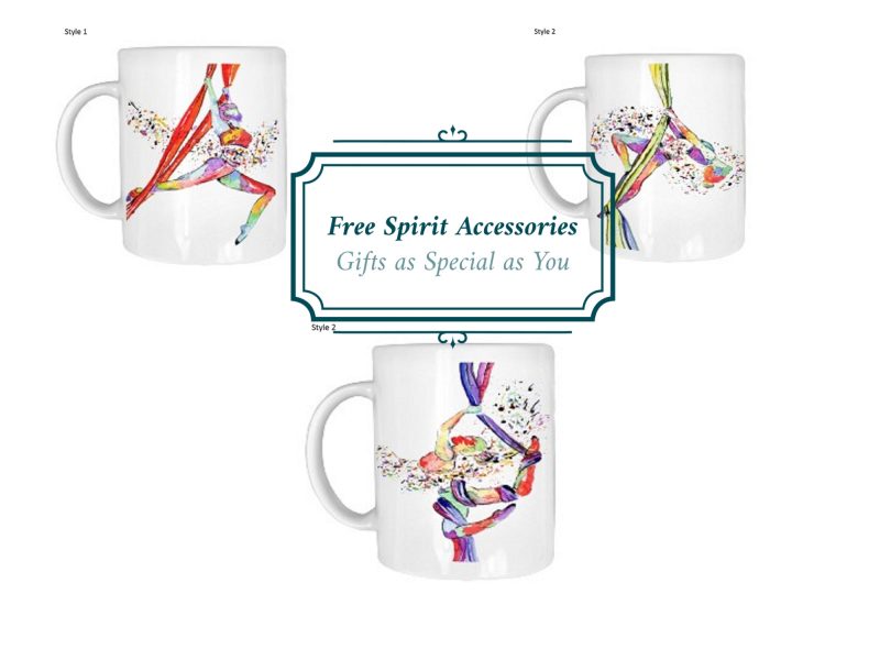 Rainbow Aerial Gymnastics Mugs: Beautiful, Durable Ceramic Coffee Mugs