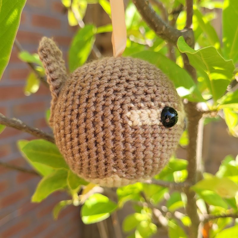 Wren crocheted tree decoration - ready to ship