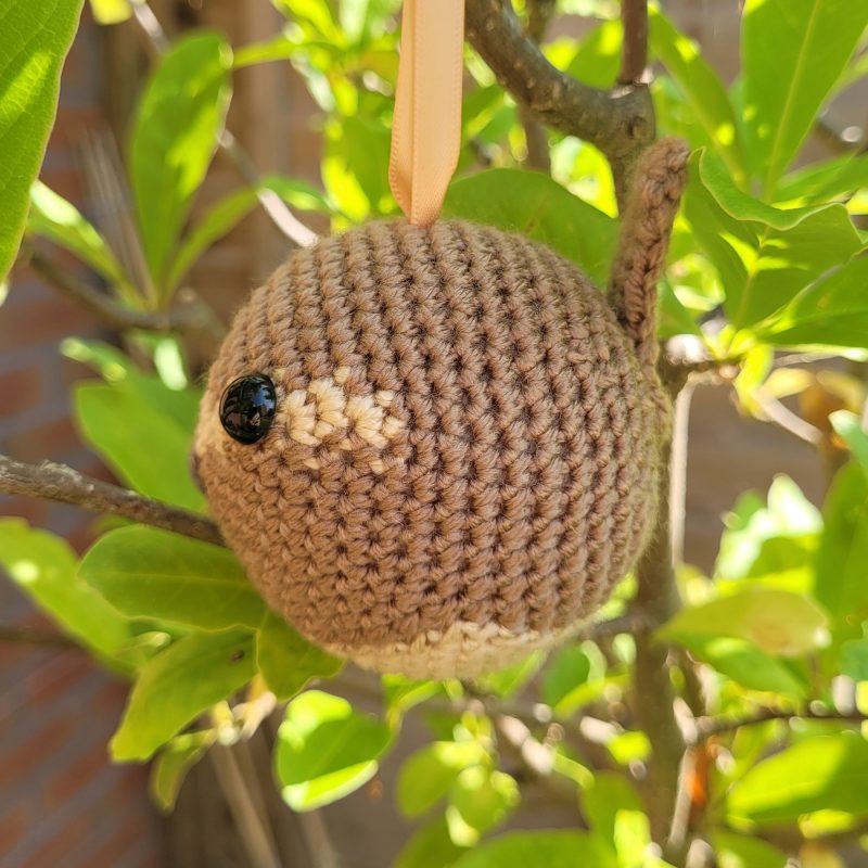 Wren crocheted tree decoration - ready to ship