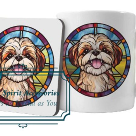 Mug and Coaster Set - Shih Tzu Dog