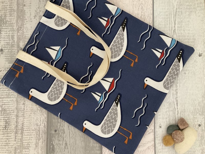 Seaside Fabric Tote Bags, Beach Bags, Market Bags, FREE P&P