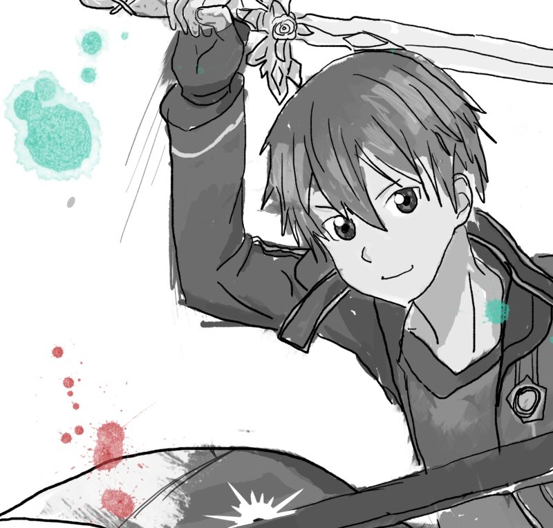 Sword Art Online Prints | Fanart Posters | Sumi-e Japanese Ink brush |