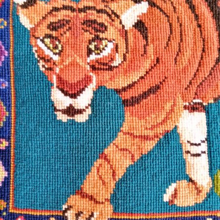 Tiger Tapestry Kit, Wall-hanging, Stool, Counted Cross-stitch, Jungle, Animal, Cushion, Picture