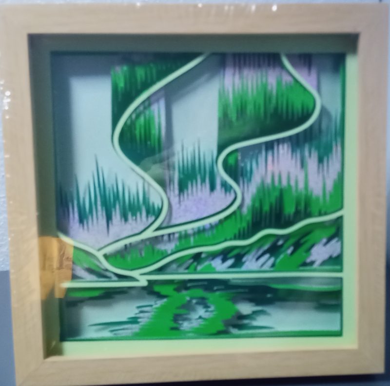 3D Northern Lights Nightlight, wall art, handmade to order, in choice of light colours