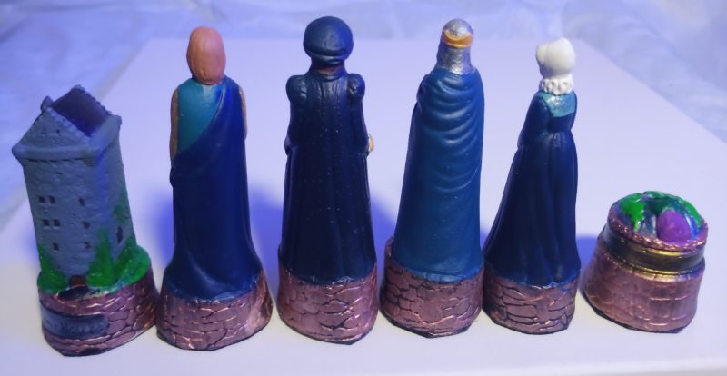 Chess Set Scottish and English Historical Figures, Handmade and Hand Painted pieces only