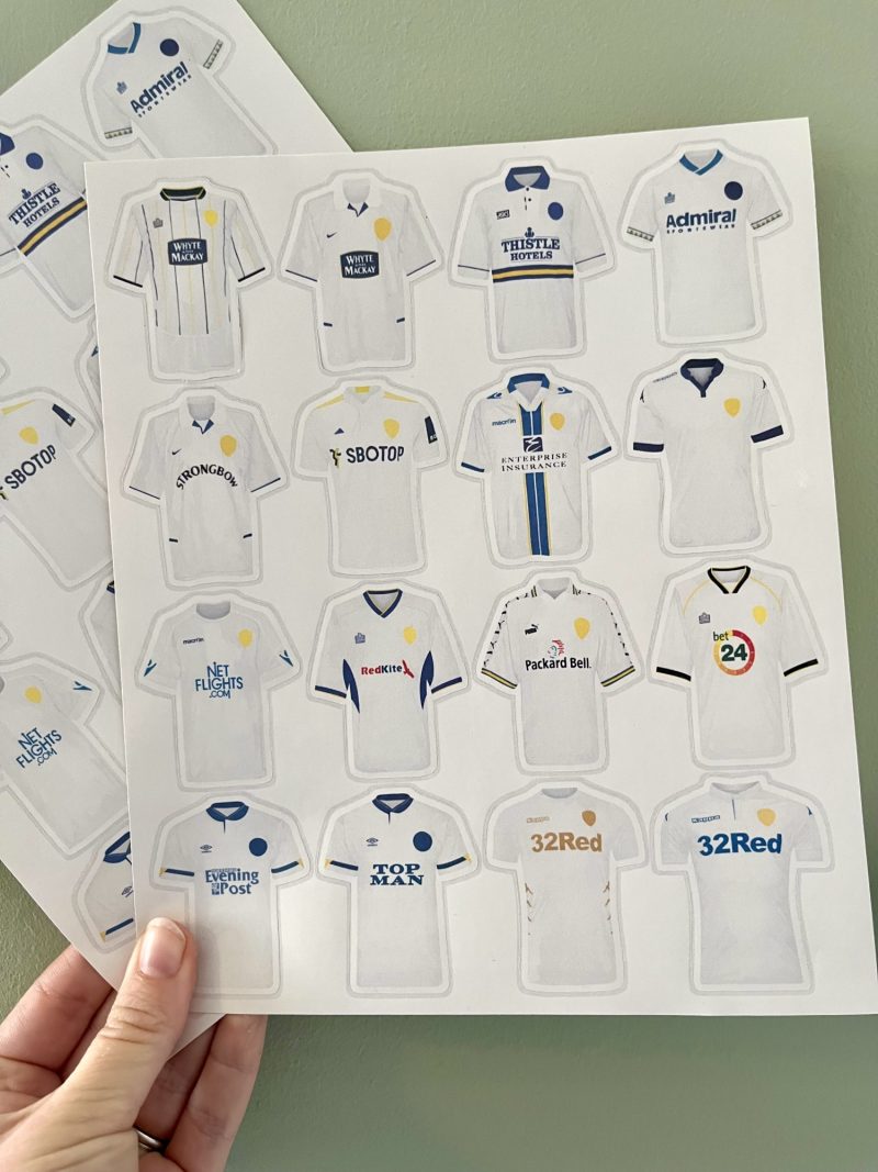 Leeds United Shirt Stickers