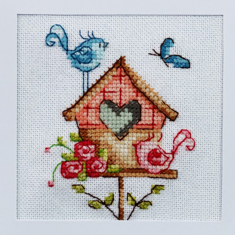 Bird Box ....A Cross stitch greetings card for all occasions and perfect for everyone