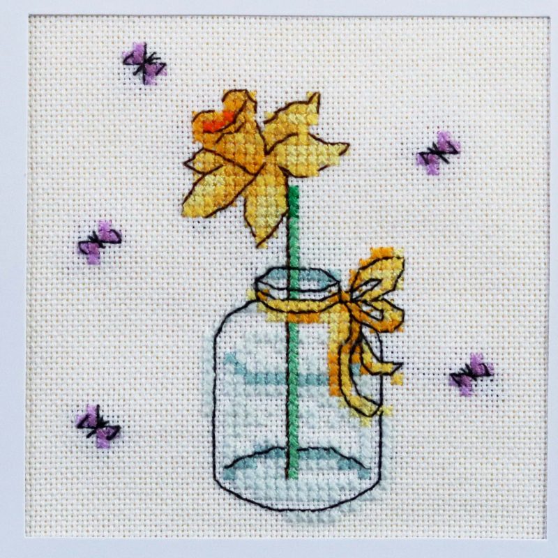 Daffodil ....A Cross stitch greetings card for all occasions and perfect for everyone