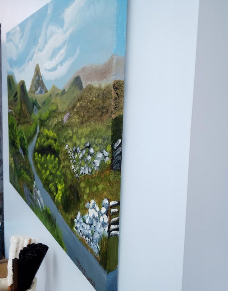 Wall Art, Majestic Ben Stack Original Oil On Canvass, Wall Decor, Landscape