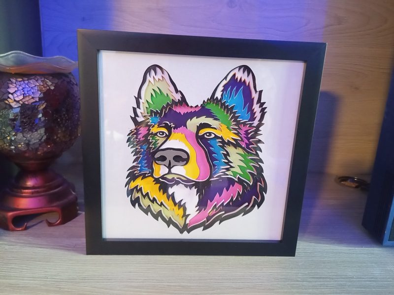 3D Wall Art Dog Breeds Multi Layered and multi Coloured Shadow Box wall decor