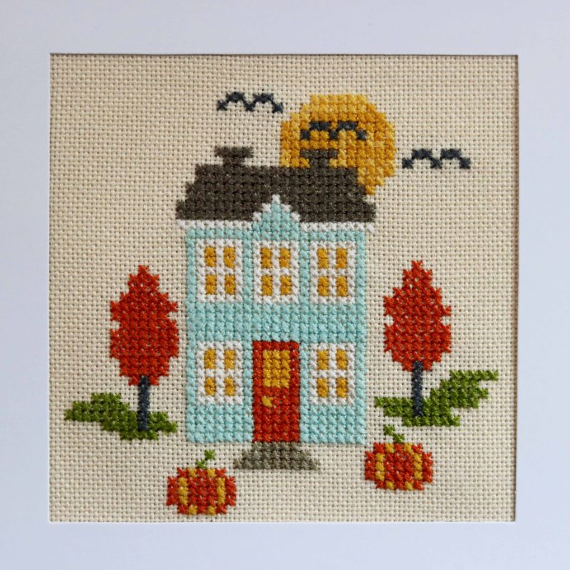 Autumn House....A Cross stitch greetings card for all occasions and perfect for everyone