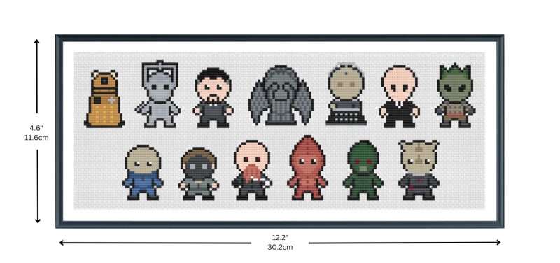 Easy Cross Stitch Kit: Sci Fi Villains - Cross Stitch Kit for Beginners