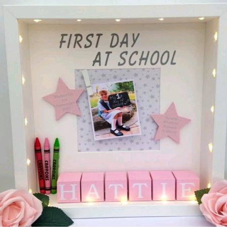 Personalised first day at school frame,1st day at school frame,new school gift