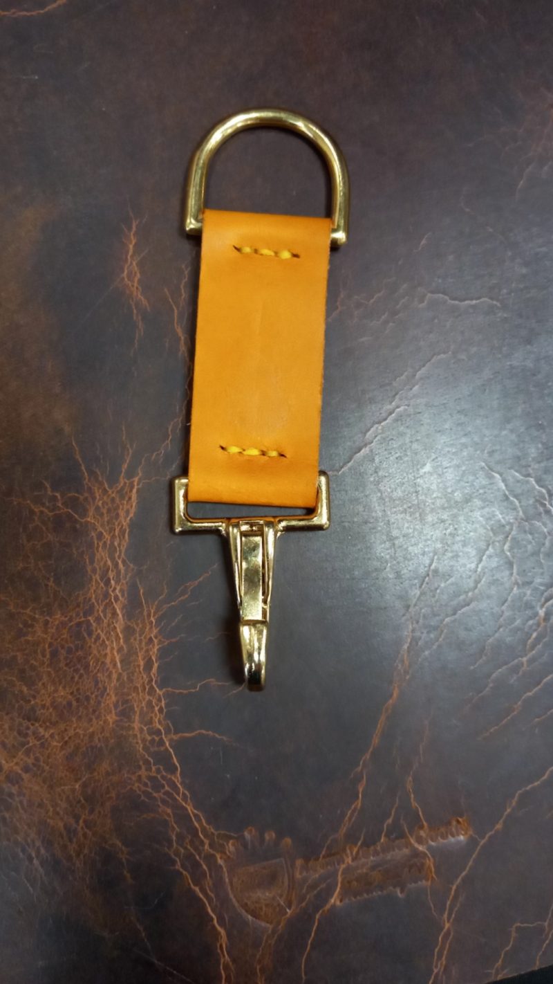 Keyring, Handcrafted from 1.2mm to 1.4mm Walpier Buttero leather 25mm wide strap.