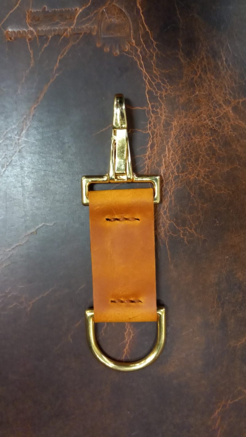 Keyring, Handcrafted from 1.8mm Lyveden leather 25mm wide strap.