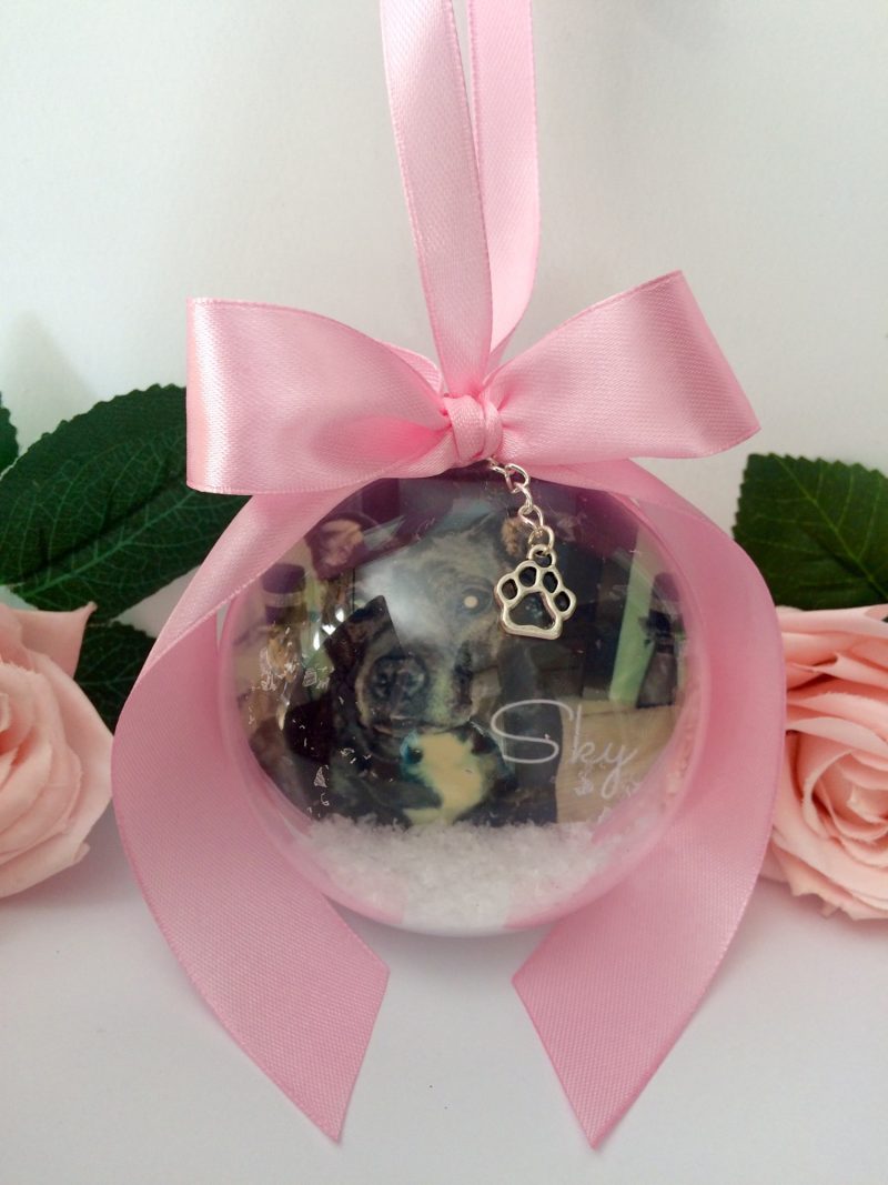 6cm or 8cm Dog Bauble, Dog hanging decoration,Cat bauble, Personalised Pet Memory Bauble, Pet Christmas Bauble, Pet lover gift, Dog owner gift, Pet bauble, Pet tree decoration