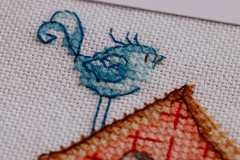 Bird Box ....A Cross stitch greetings card for all occasions and perfect for everyone