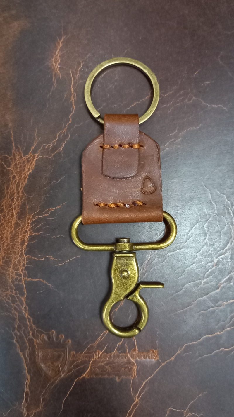 Keyring, Constucted from Lyveden Leather with antigue effect Harware.