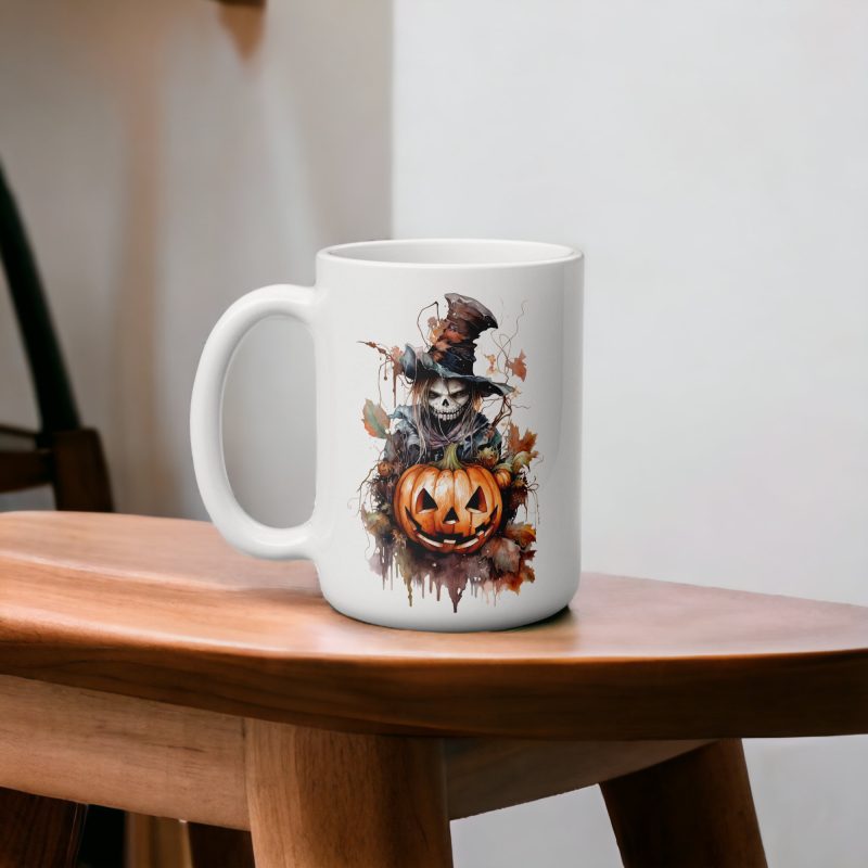 Gothic Halloween Scarecrow Mug