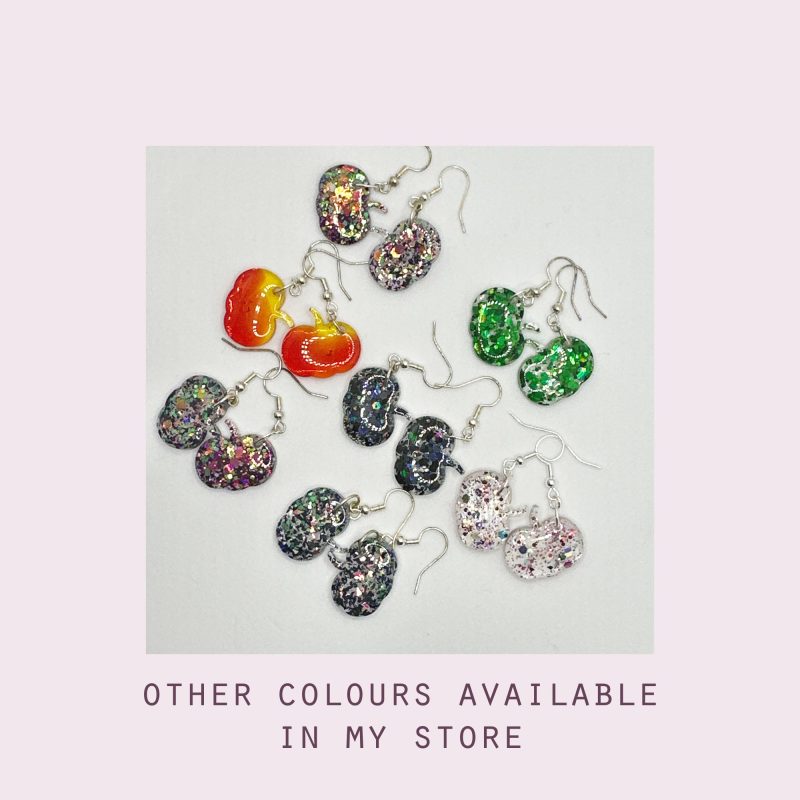 Cute Pumpkin Earrings |Baby Pink glitter mix halloween earring