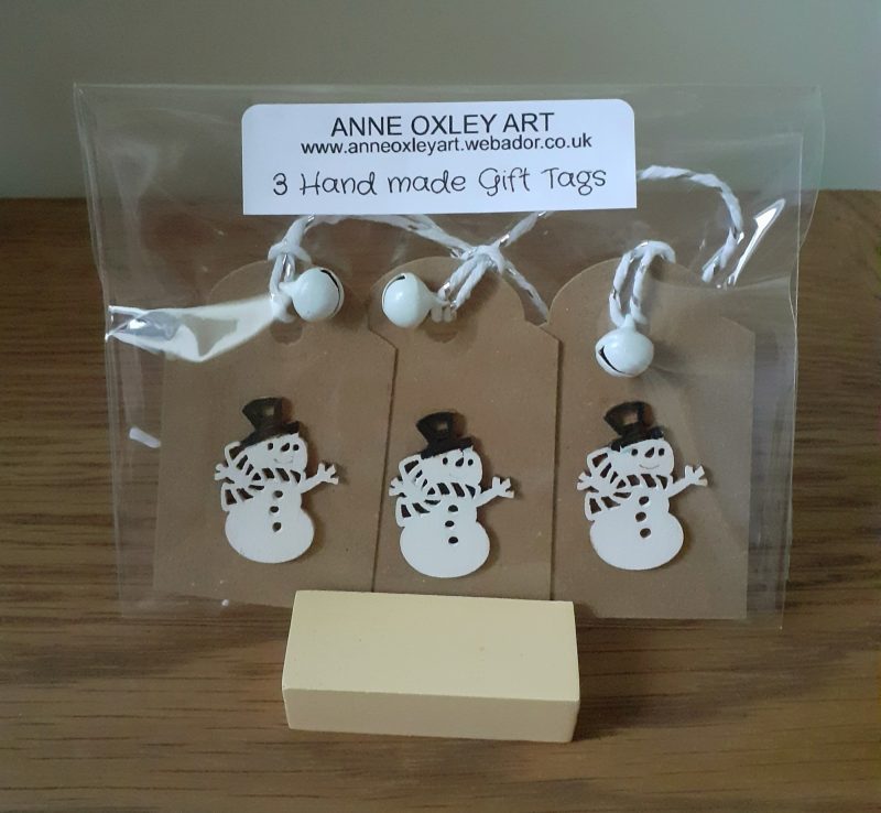 Chistmas gift tags, hand made, set of 3, different designs