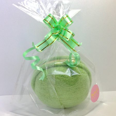 Needle Felted Pistachio Macaron Pincushion. Gift Packaging.